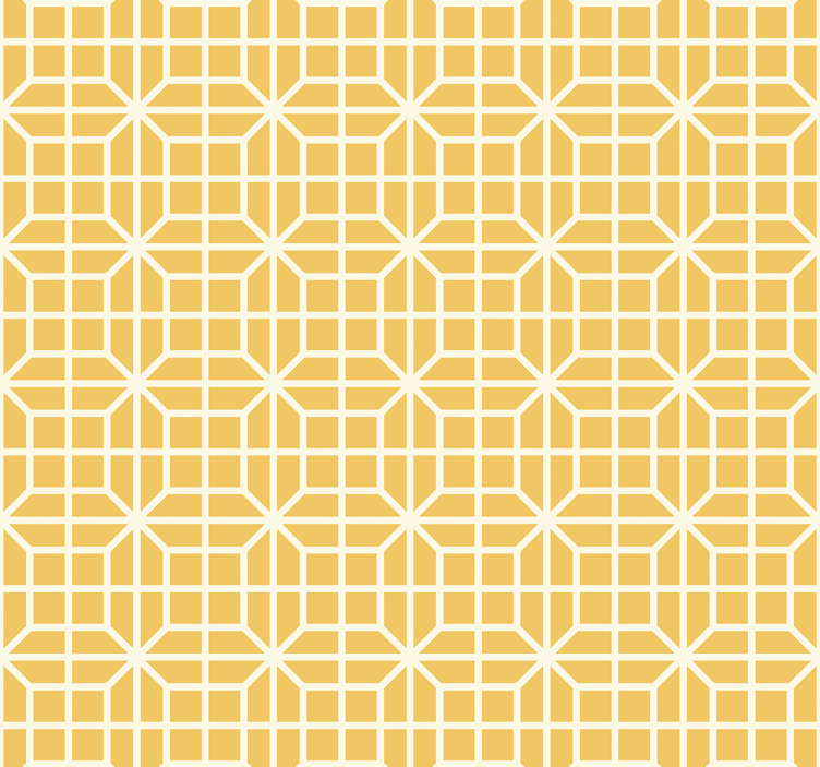 Estore de rolo amarelo com padrão geométrico - TenStickers