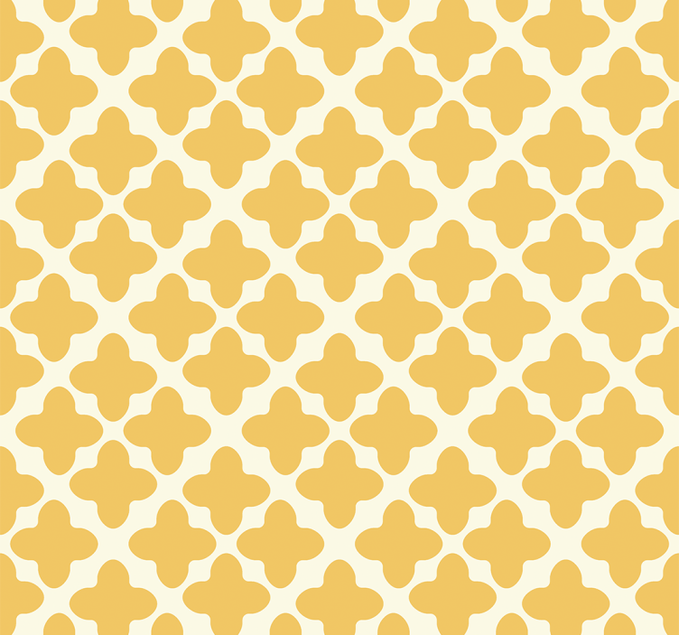 Estore de rolo amarelo com padrão arabesco - TenStickers