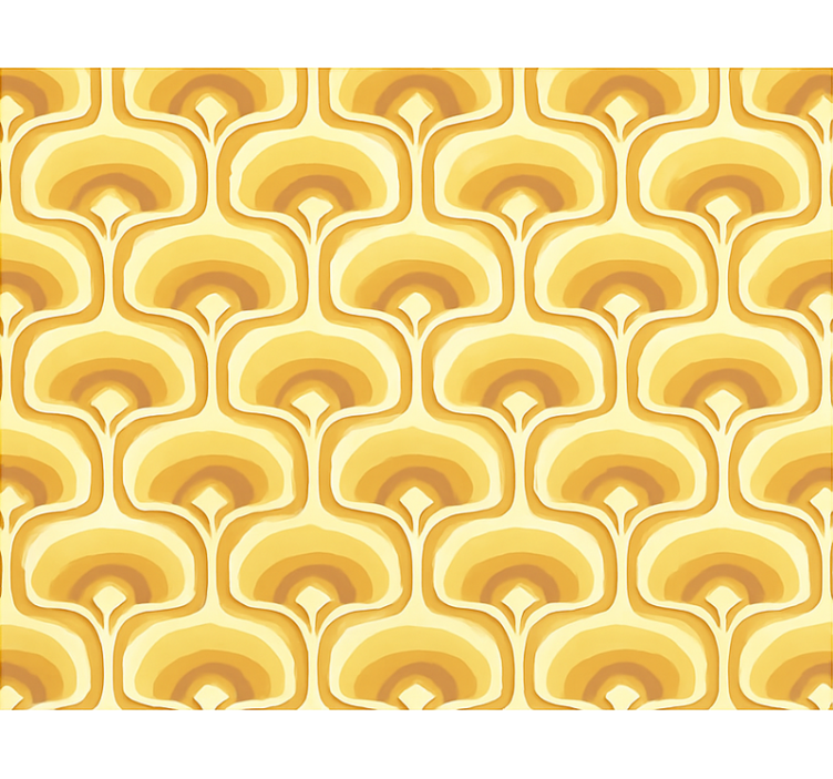 Estore de rolo amarelo padrão amarelo retrô - TenStickers