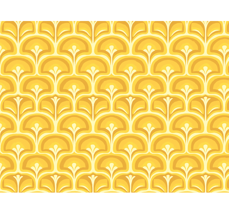 Estore de rolo amarelo figuras amarelas retrô dos anos 70 - TenStickers