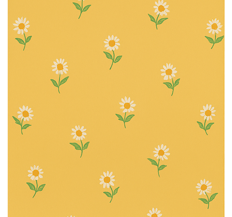 Estore de rolo amarelo design de berçário margarida anos 40 - TenStickers