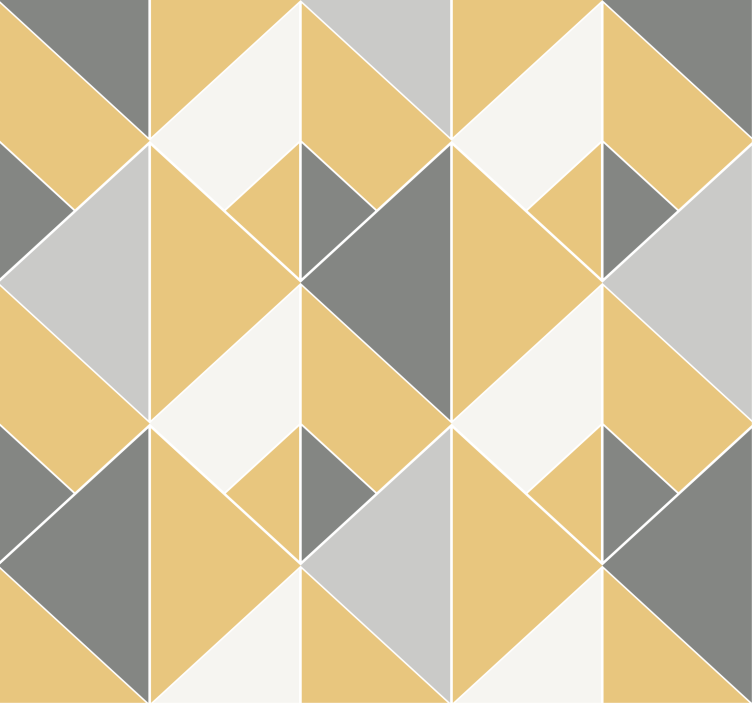 Estore de rolo amarelo padrão amarelo e cinza - TenStickers