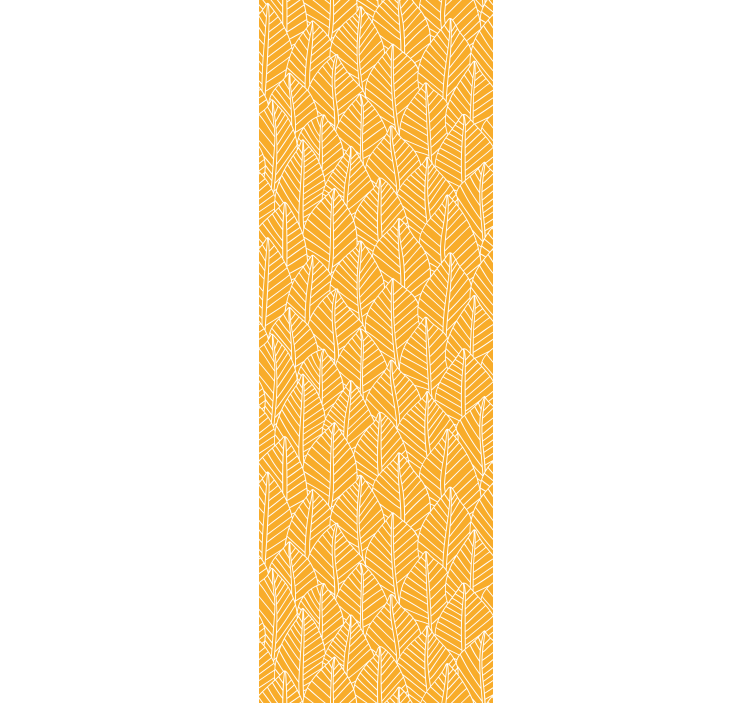 Estore de rolo amarelo padrão folhagem amarela - TenStickers