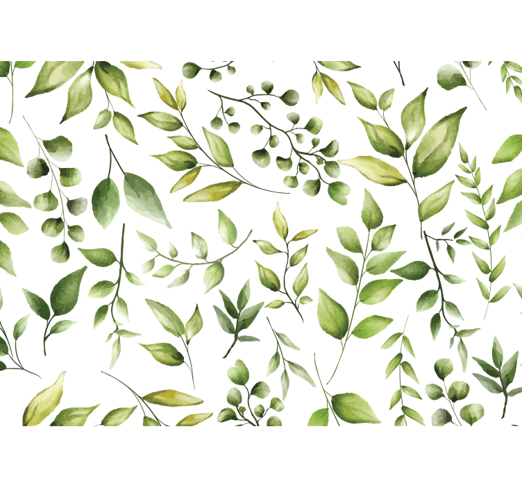 Estore de rolo para cozinha folhas de eucalipto aquarela - TenStickers