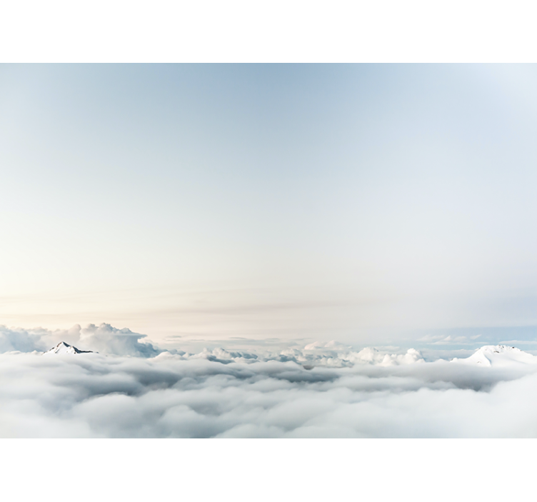 Estore de rolo branco paisagem linda de céu e mar - TenStickers
