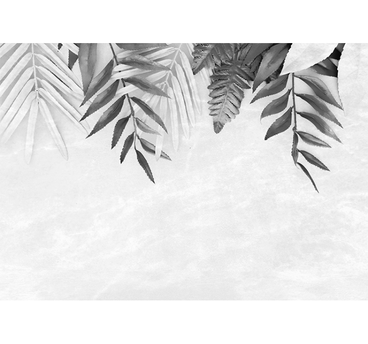 Estore de rolo branco com penas cinzas penduradas - TenStickers