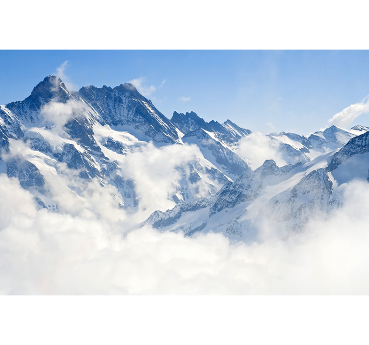 Estore de rolo branco paisagem dos alpes - TenStickers