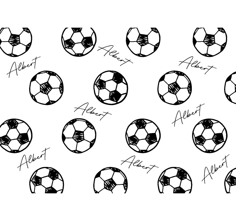 Estore de rolo branco bola de futebol personalizada - TenStickers