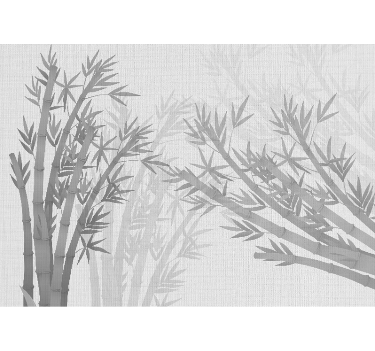 Estore de rolo branco folhas de bambu japandi texturizadas - TenStickers