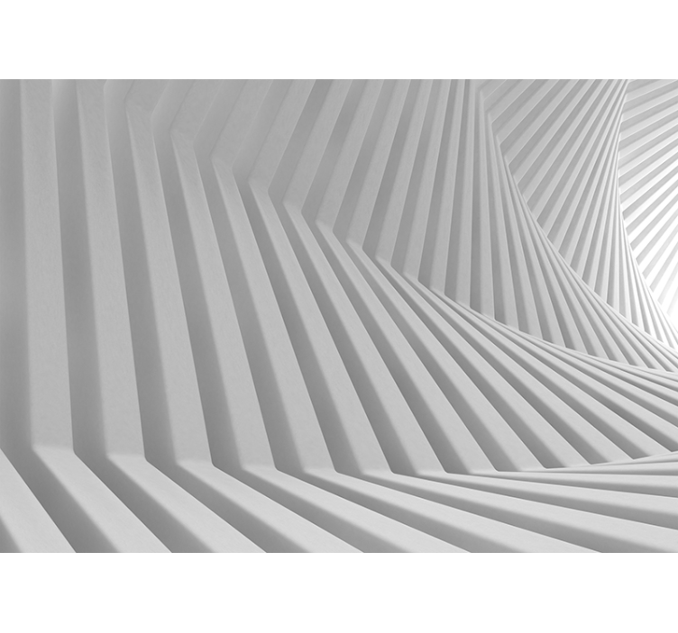 Estore de rolo branco ondas geométricas abstratas - TenStickers
