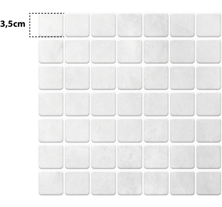 Estore de rolo branco e gresite em malha branca - TenStickers