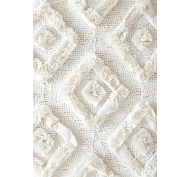 Estore de rolo branco com padrão de diamante - TenStickers