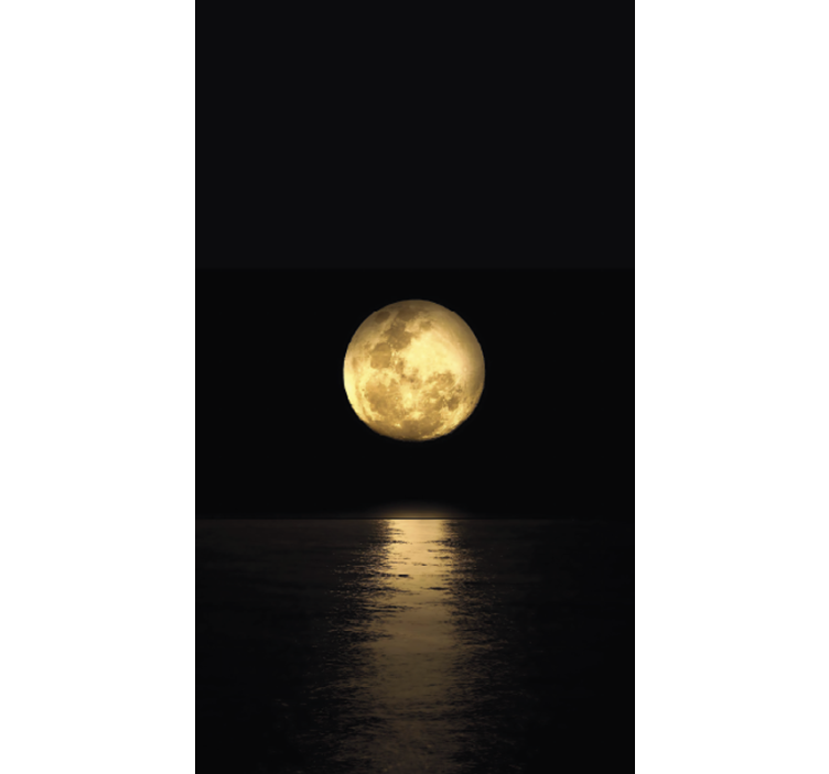 Estore de rolo preto luz dourada da lua - TenStickers