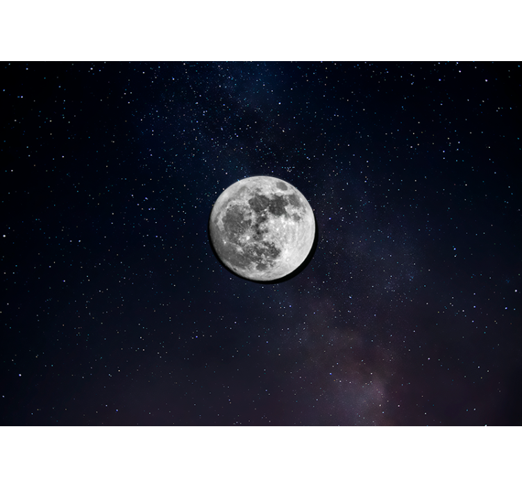 Estore de rolo preto lua cinza no espaço exterior - TenStickers