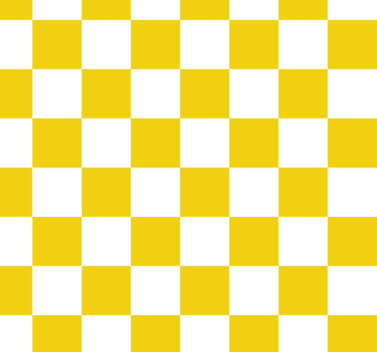 Estore de rolo amarelo com padrão xadrez - TenStickers