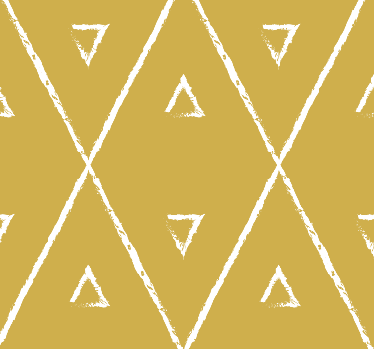 Estore de rolo amarelo com padrão de losangos geométricos - TenStickers