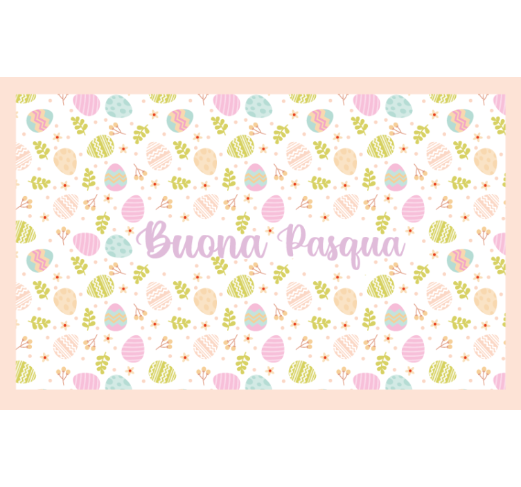 Estore de rolo amarelo páscoa feliz italiana - TenStickers