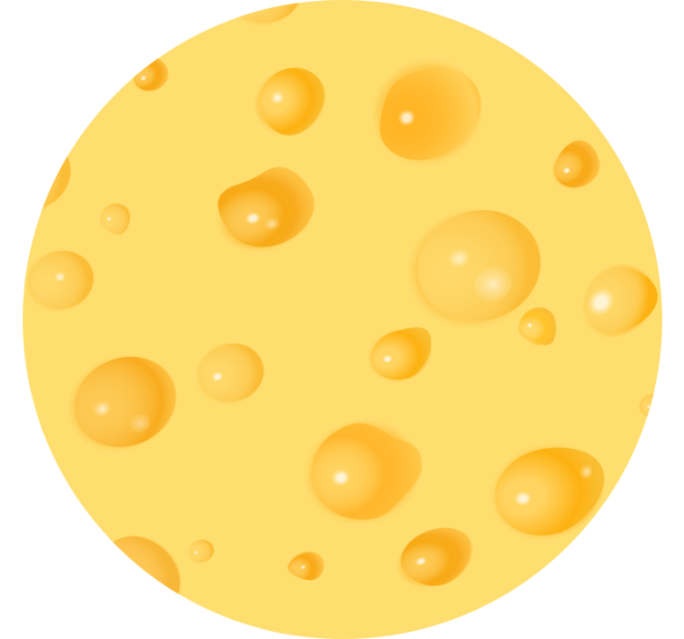 Estore de rolo amarelo queijo suíço - TenStickers