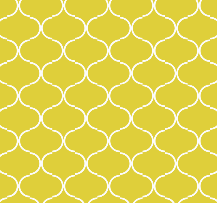 Estore de rolo amarelo com padrão de linhas geométricas - TenStickers