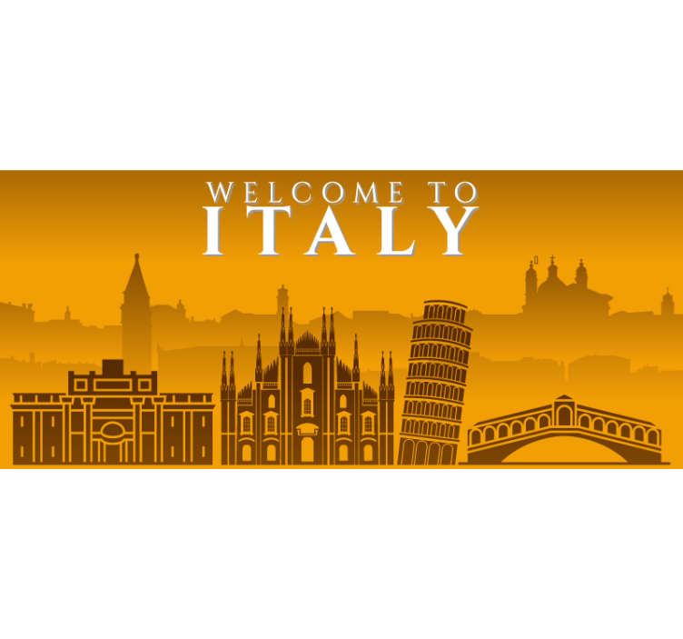 Estore de rolo amarelo panorama italiano - TenStickers