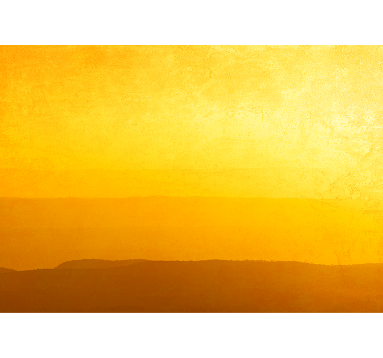 Estore de rolo amarelo colinas ao pôr do sol - TenStickers