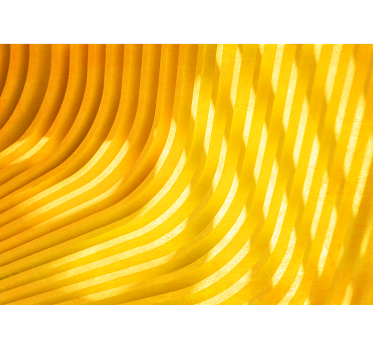 Estore de rolo amarelo ondas tridimensionais - TenStickers