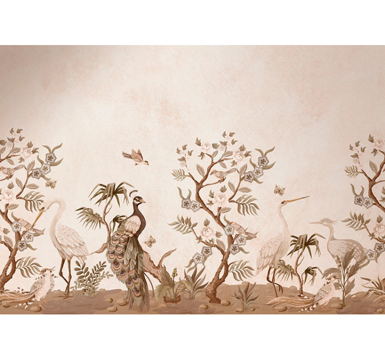 Estore de rolo bege fauna vintage - TenStickers