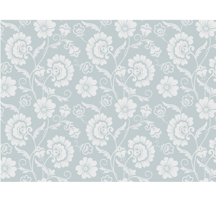 Estore de rolo cinzento padrão floral elegante - TenStickers