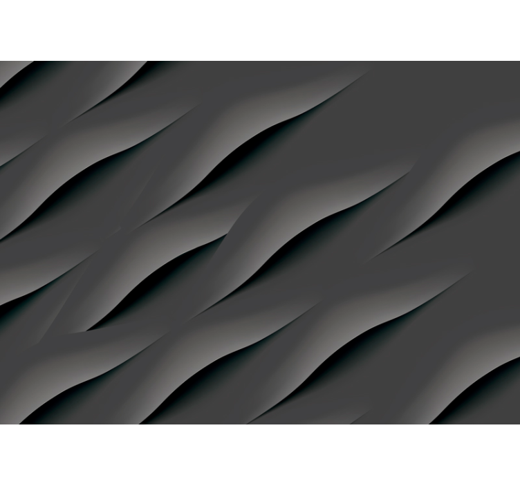 Estore de rolo cinzento padrões de ondas cinzas abstratas - TenStickers