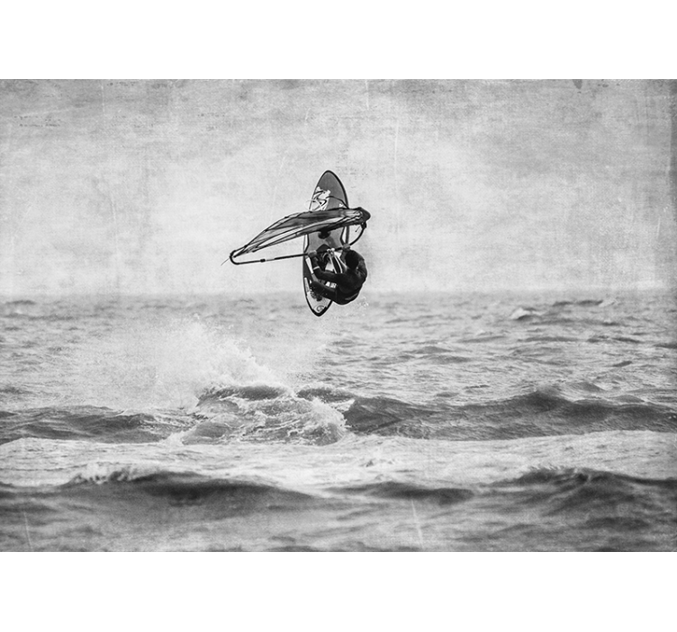 Estore de rolo cinzento windsurf preto e branco - TenStickers