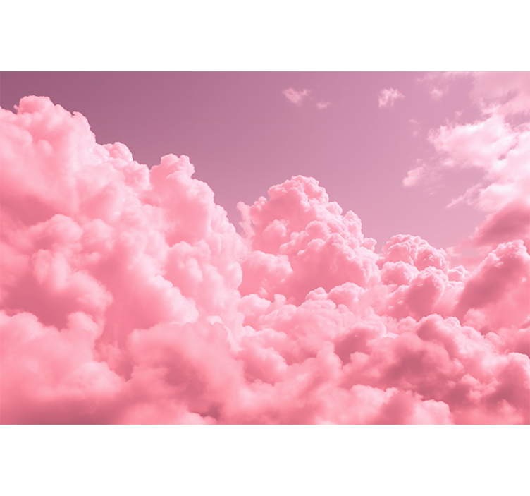 Estore de rolo rosa nuvens fofas e rosas - TenStickers