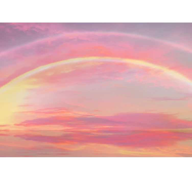 Estore de rolo rosa céu rosa com arco-íris - TenStickers