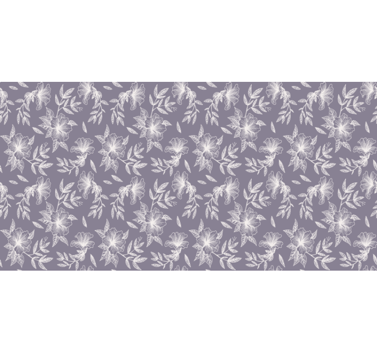 Estore de rolo roxo floral lilás - TenStickers