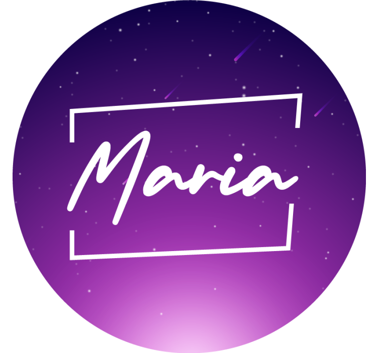 Estore de rolo roxo galáxia roxa com nome - TenStickers