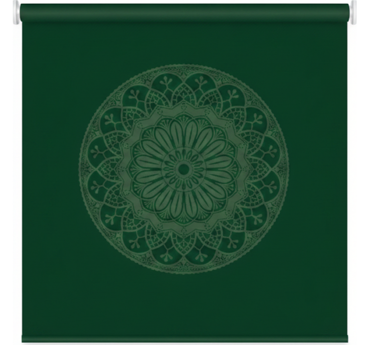 Estore de rolo verdes padrão mandala verde - TenStickers