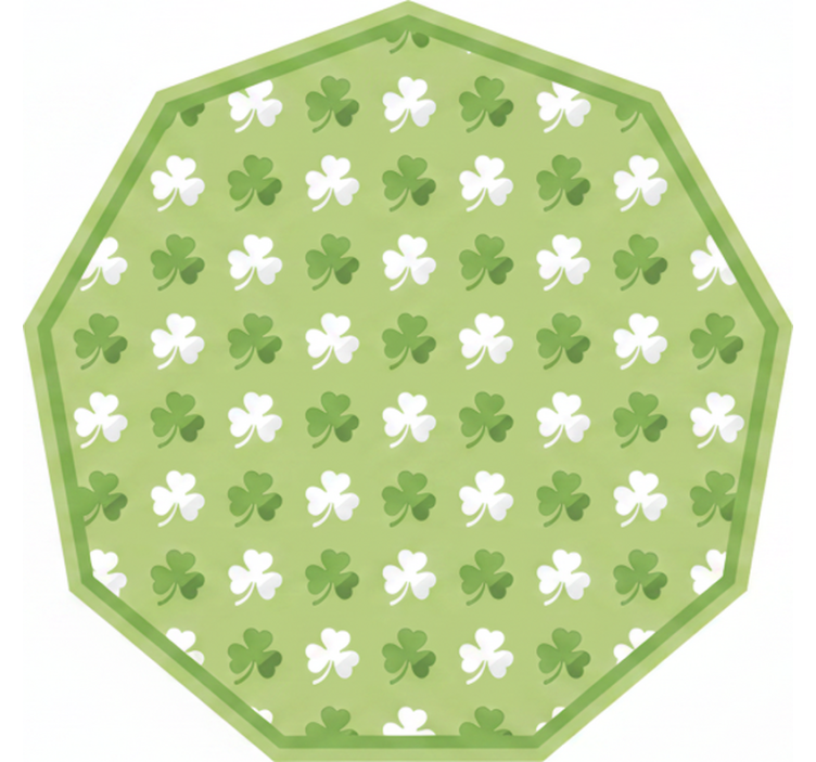 Estore de rolo verdes listras de trevo verde e branco - TenStickers