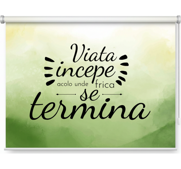 Estore de rolo verdes a vida começa onde a coragem surge - TenStickers