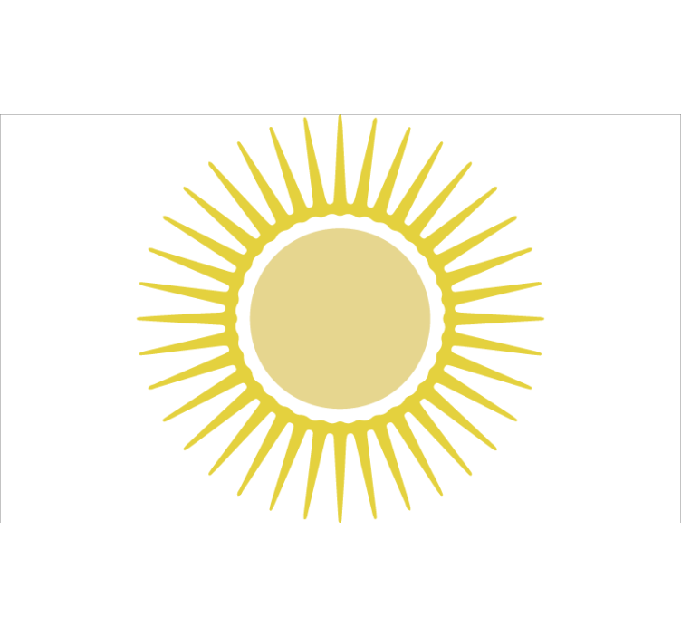 Estore de rolo branco sol amarelo - TenStickers
