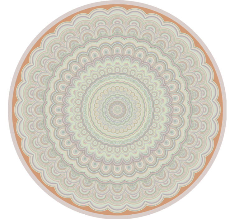 Estore de rolo bege mandala bege circular - TenStickers