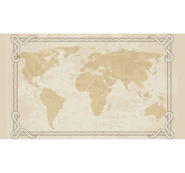 Estore de rolo bege mapa datado dos anos 1920 - TenStickers