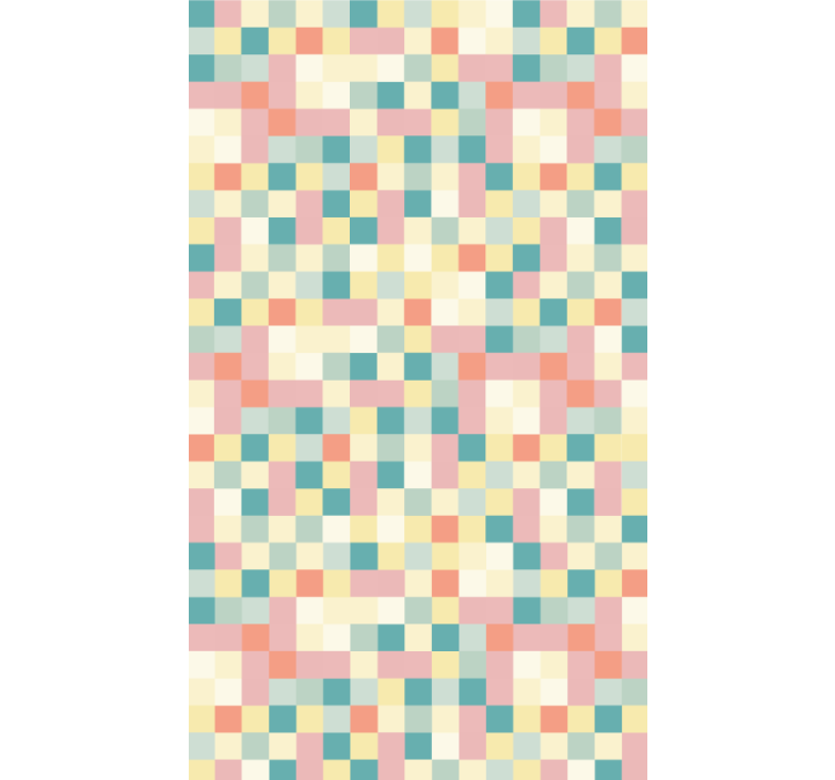 Estore de rolo quarto quadrados pastéis coloridos - TenStickers