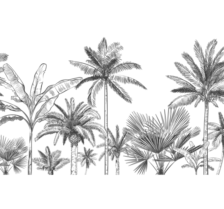 Estore de rolo branco mural da selva - TenStickers