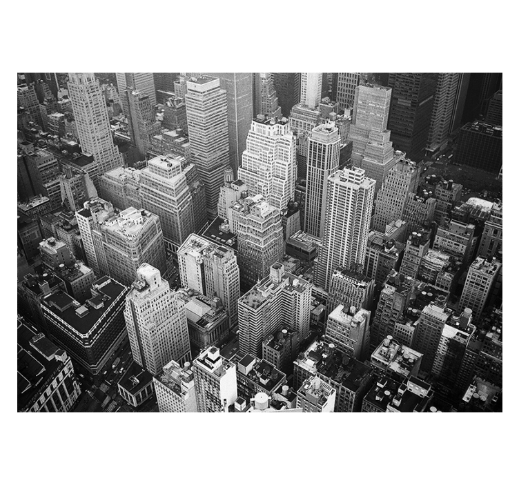 Estore de rolo cinzento nova york aérea preto e branco - TenStickers