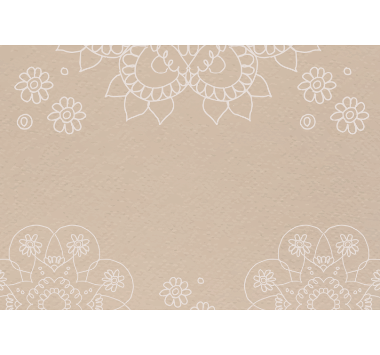Estore de rolo bege padrão mandala da Índia - TenStickers