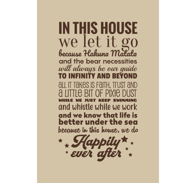 Nesta casa nós deixamos ir às cegas de texto - TenStickers