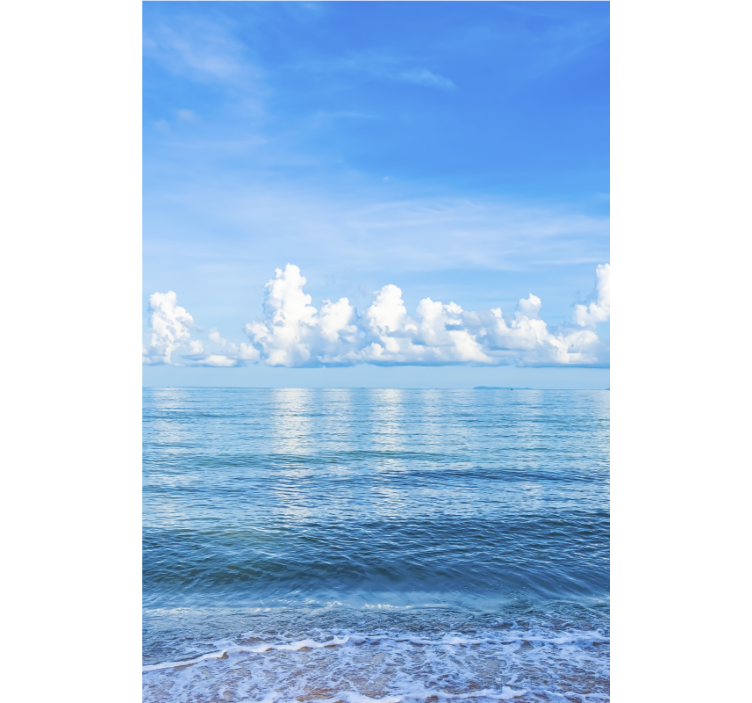 Mar com cortinas de rolo de nuvem - TenStickers