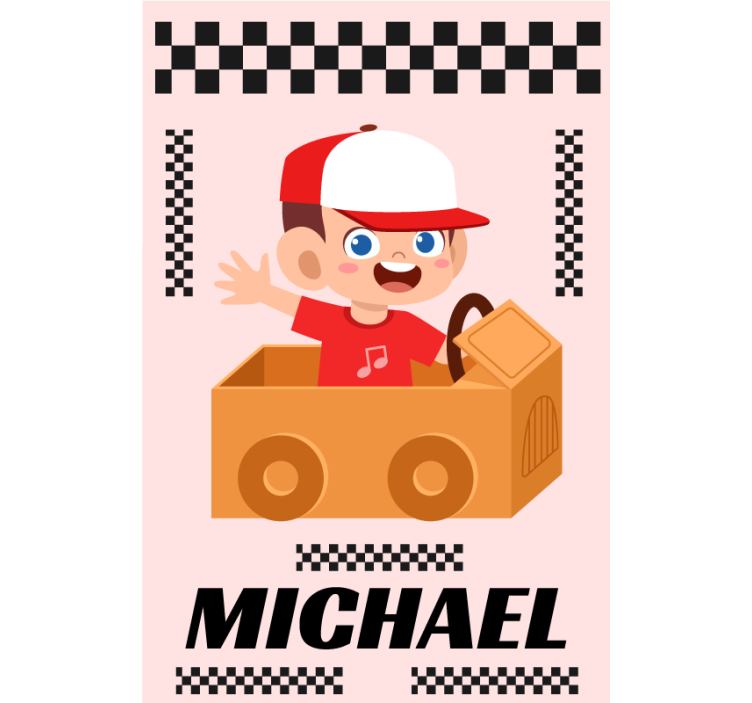 Cortina de janela impressa personalizada para motorista infantil - TenStickers