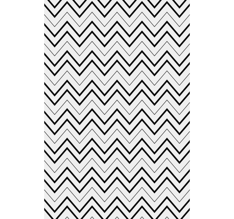 Zig zag riscas cinza cortinas modernas - TenStickers