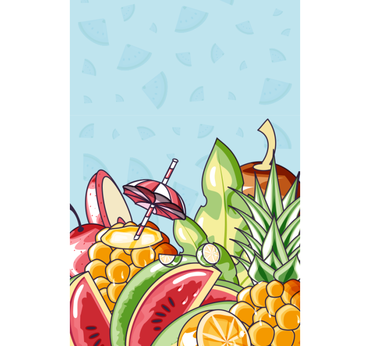 Frutas paradisíacas frutas e vegetais cegos - TenStickers