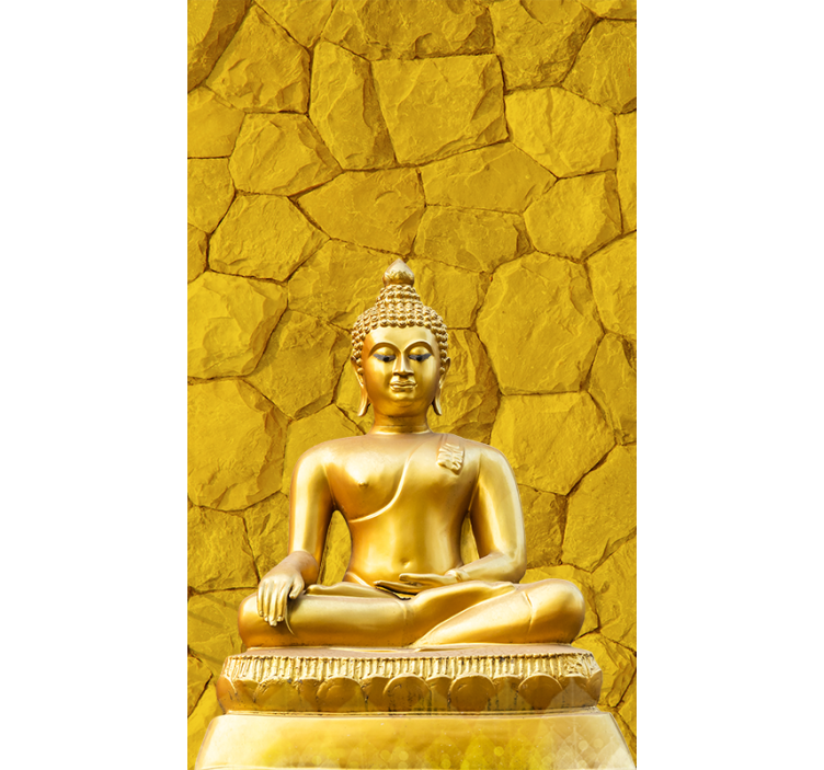 Estor dourado buddha zen amarelo - TenStickers